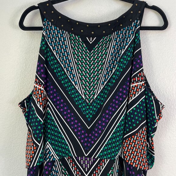 Calvin Klein Womens Plus 3X Sleeveless Chevron Maxi Dress ASO TV - Picture 11 of 12